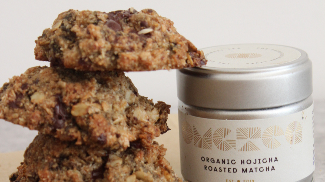 Hojicha nutty cookie clusters