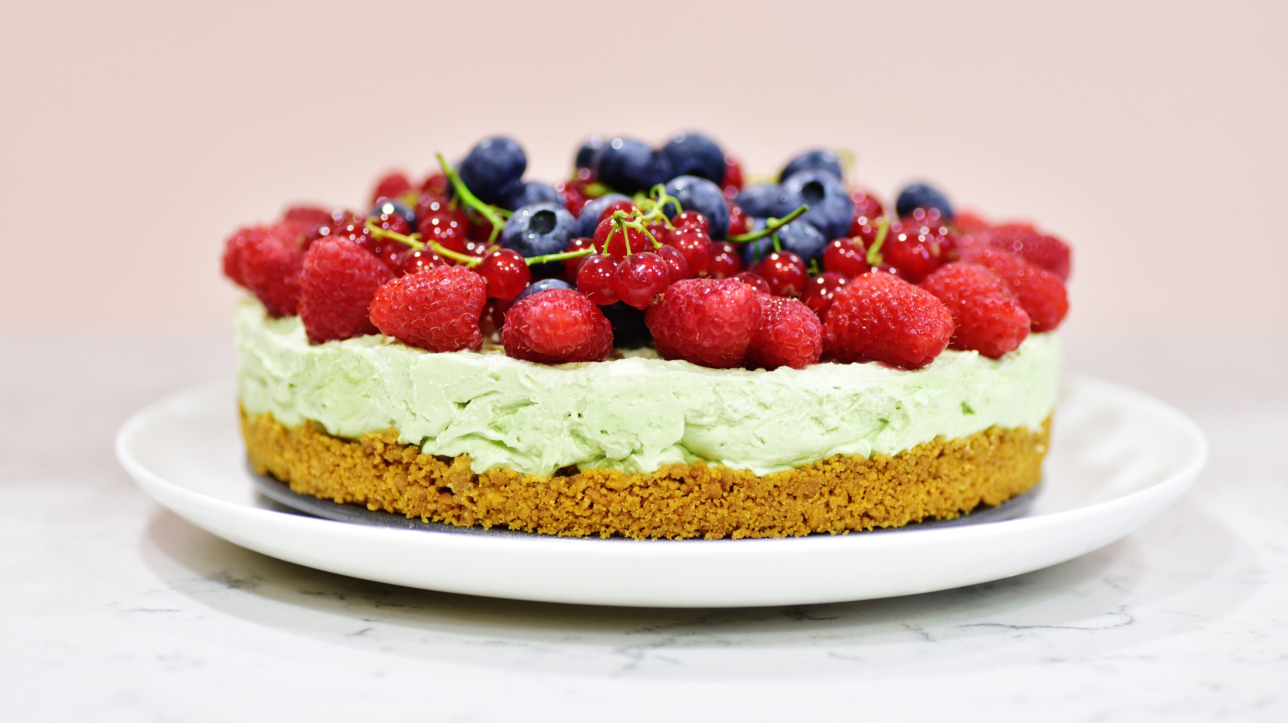 Very Berry Matcha Cheesecake