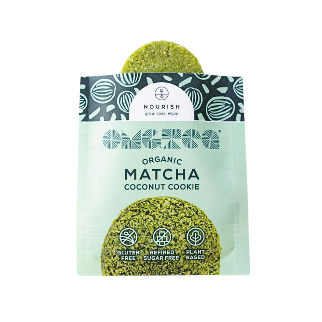 Matcha Coconut Cookie in packaging