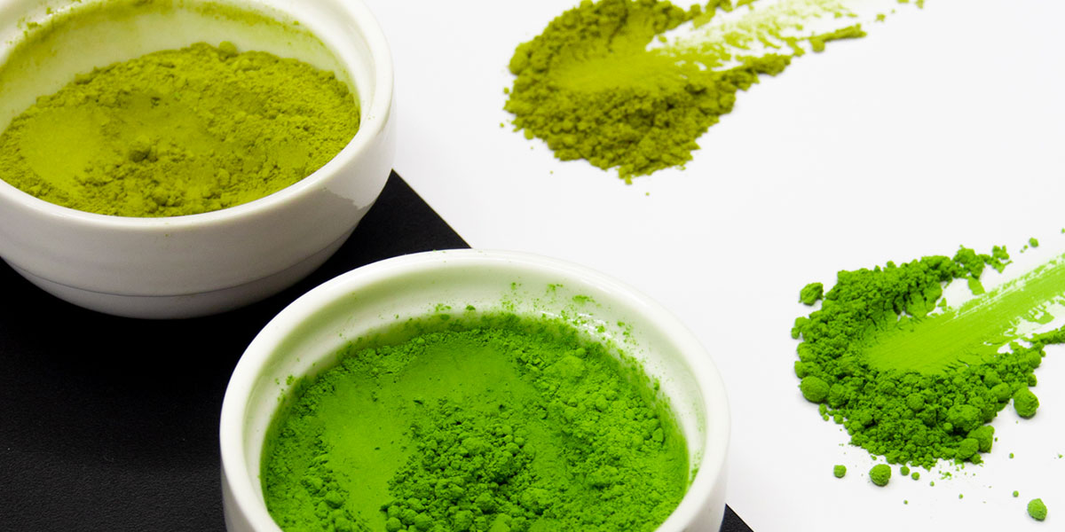 Different grades of matcha tea